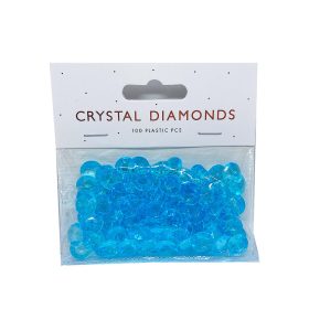 Esküvői dekorkő, gyémánt forma,12mm türkiz 100db