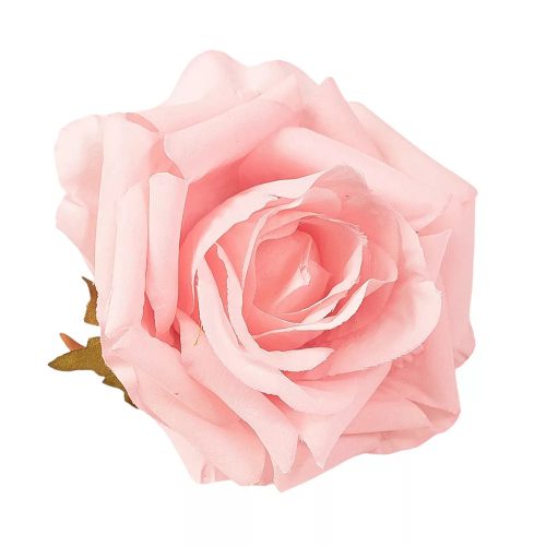 Selyemvirág fej rózsa 8cm - világos rózsaszín