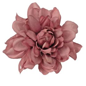 Dália selyemvirág fej, 8cm - Sötét rózsaszín