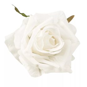 Bársony rózsafej fehér 8cm