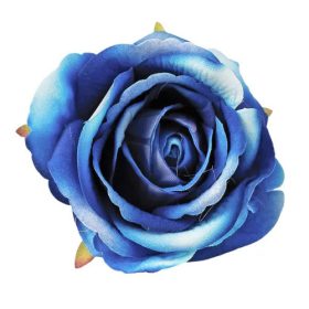 Bársony rózsafej kék 8cm db