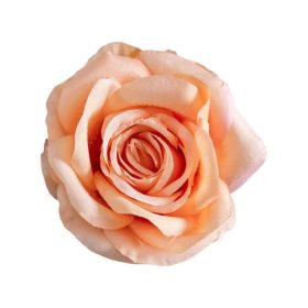 Selyemvirág rózsa fej pasztell narancssárga 10cm
