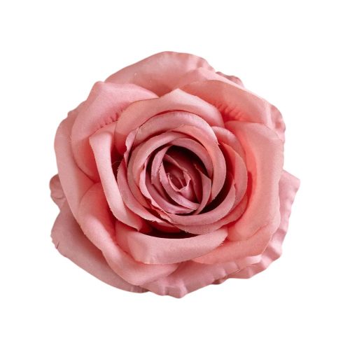 Selyemvirág rózsa fej sötét rózsaszín 10cm