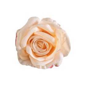 Selyemvirág fej 10cm rózsa - pezsgő