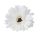 Gerbera selyemvirág fej, 9cm - Fehér