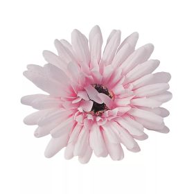 Gerbera selyemvirág fej, 9cm - Halvány rózsaszín