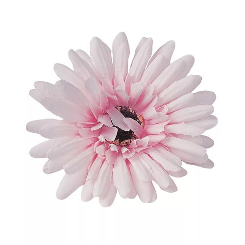 Gerbera selyemvirág fej, 9cm - Halvány rózsaszín