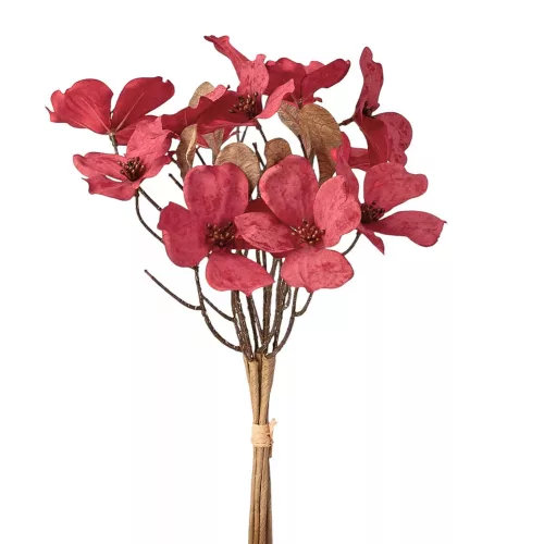 Magnólia csokor, 44cm magas - Bordó