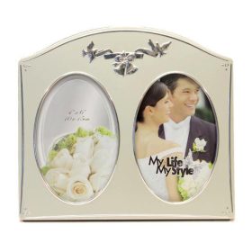 Fém képkeret esküvői 10x15 cm