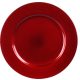 Metál tányér műanyag piros  színű 33cm