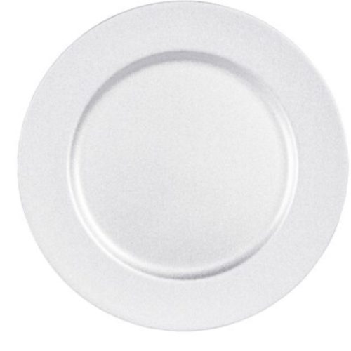 Metál tányér műanyag ezüst  színű 33cm