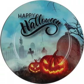 Halloween tányér 33 cm világos kék alapon