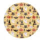 Halloween műanyag tányér 33 cm – narancs mintás