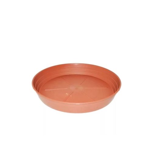 Műanyag alátét kettő csíkkal az oldalán 16 cm terrakotta