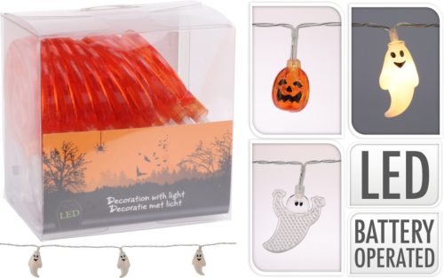 Halloweeni girland 10 LED szellemes