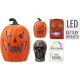Halloweeni LED-es lámpa tök vagy koponya forma nagy