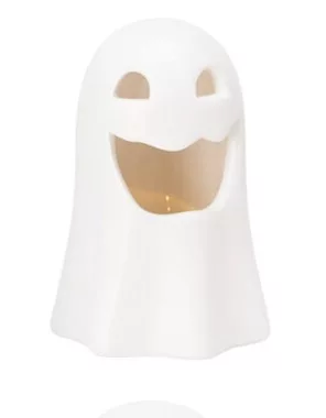 Szellem mosolygós arccal 10 cm LED-es