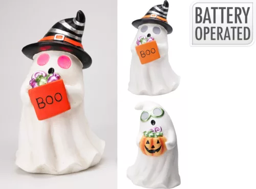 Halloween szellem LED-del – 36 cm, válaszható/db