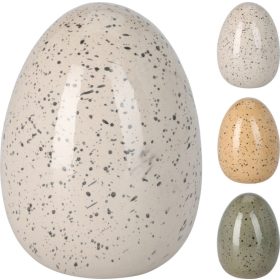 Kerámia tojás 12cm zöldes alappal