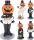Tök fejű  figura halloweeni fehér ruhában  6x7x17cm 1