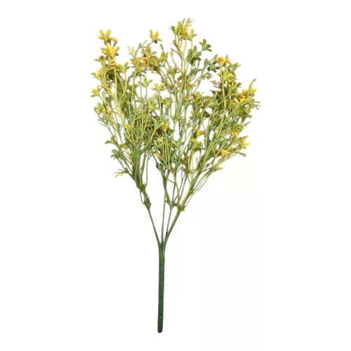 Élethű mű rezgővirág csokor – sárgászöld 39 cm-