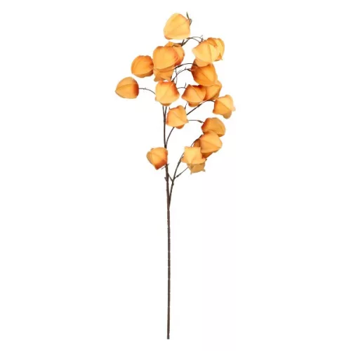 Élethű mű leveles ág – világos narancssárga, 99 cm