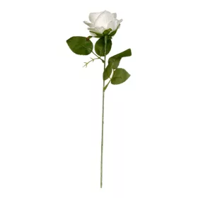 Élethű mű rózsa szál – fehér 51 cm