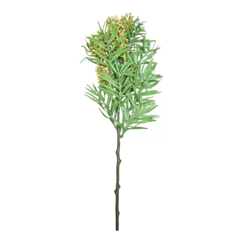 Élethű mű díszítőág krémszínű virágfürtökkel – 61 cm