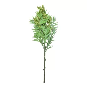Élethű mű díszítőág zöld virágfürtökkel – 61 cm