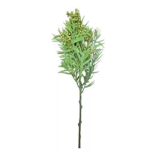 Élethű mű díszítőág zöld virágfürtökkel – 61 cm