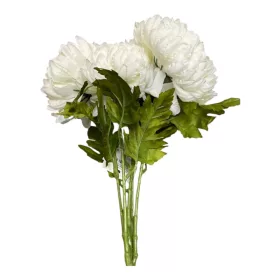 Élethű mű krizantém csokor – fehér, 46 cm