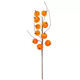 Selyem szálas dekor tök ág 70cm narancssárga