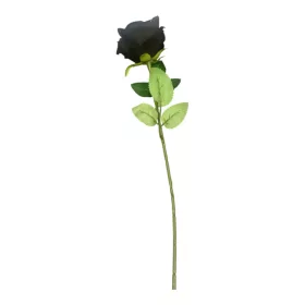 Szálas selyem rózsa 49cm fekete