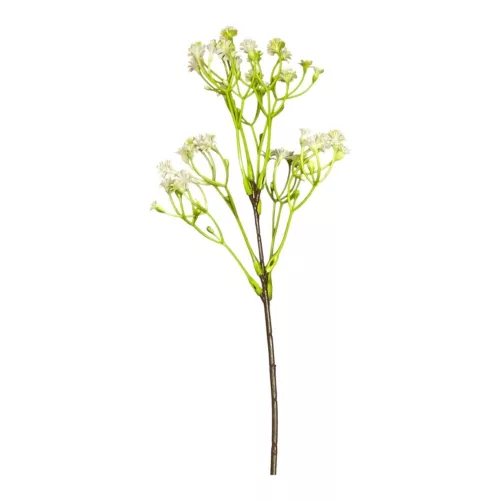 Élethű mű rezgővirág ág – fehér, 37 cm /szál