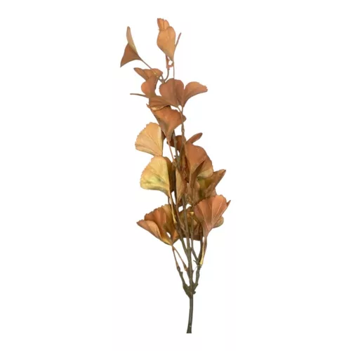 Élethű mű ginkgo ág barnás őszi levelekkel 93 cm