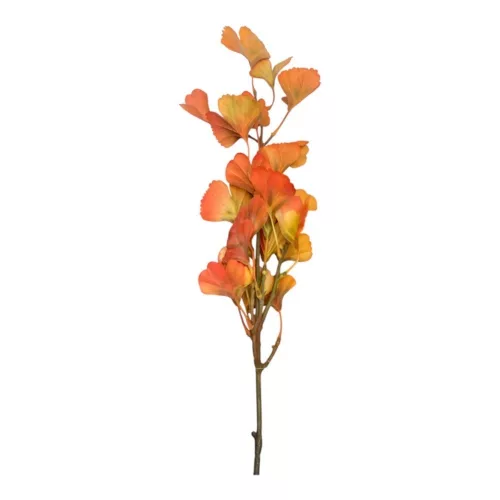 Élethű mű ginkgo ág narancsos őszi levelekkel 93 cm
