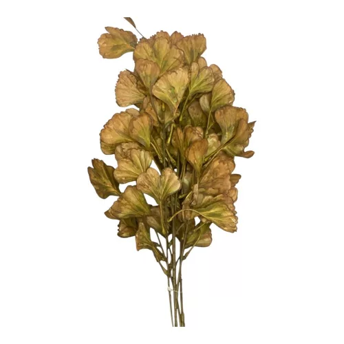 Élethű mű ginkgo ág barna levelekkel 92 cm