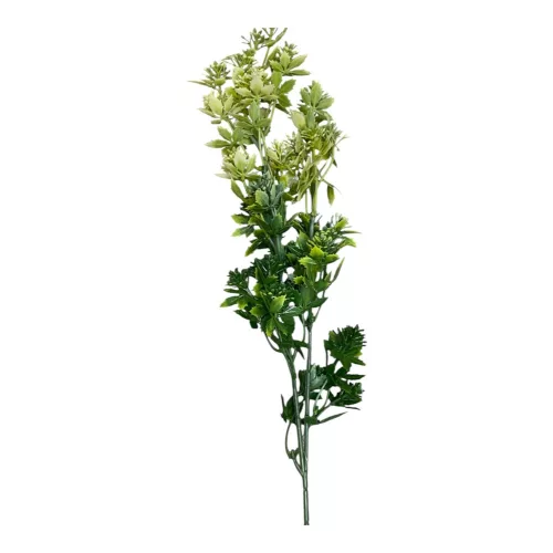 Élethű mű virágos növényág – zöldesfehér 68 cm