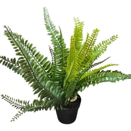 Élethű mű páfrány cserépben – zöld, 55 cm
