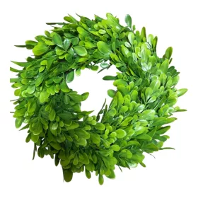 Élethű mű buxus koszorú – élénkzöld, 20 cm