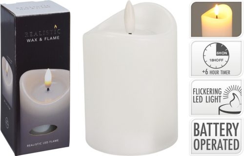 LED-es gyertya fehér 70x150mm