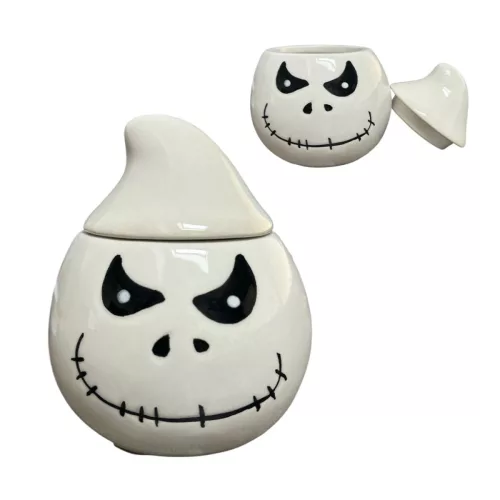 Tároló tégely 12cm halloweenre - Szellemes