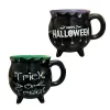 Fekete üst formájú talpas bögre halloweenre 10cm 2 féle választható