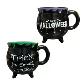   Fekete üst formájú talpas bögre halloweenre 10cm 2 féle választható