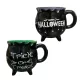 Fekete üst formájú talpas bögre halloweenre 10cm 2 féle választható