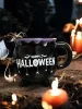 Fekete üst formájú talpas bögre halloweenre 10cm 2 féle választható