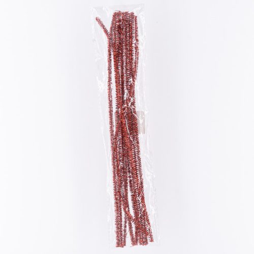 Zsenilia 10db/cs metál piros