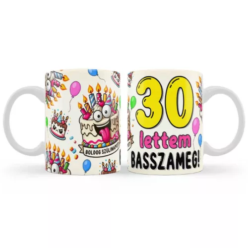 Bögre 3 dl - 30 lettem basszameg