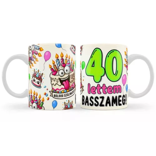 Bögre 3dl - 40 lettem basszameg