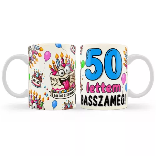 Bögre 3dl - 50 lettem basszameg
